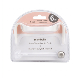 Maner ergonomic si pai cu greutate pentru Biberon 300ml Mombella Breast-Like – Ivory