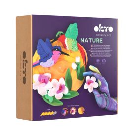 Set pictura 3D cu argila usoara, Nature - Hummingbirds