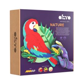 Set pictura 3D cu argila usoara, Nature - Macaw