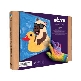 Set pictura cu argila usoara, 29*29 cm - - Capybara