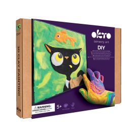 Set pictura cu argila usoara, 29*29 cm - Black Cat