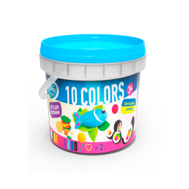 Set plastilina si accesorii pentru modelaj Lovin - 10 culori pentru baietei