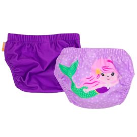 Set 2 chilotei de baie impermeabili, Zoocchini, protectie UPF50+, marime M, 12-24 Luni â€“ Sirena