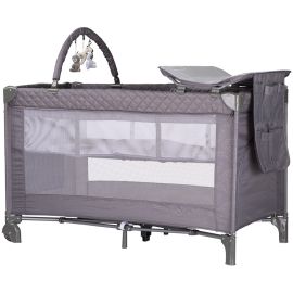 Patut pliabil cu saltea de infasat Chipolino Luna cloud