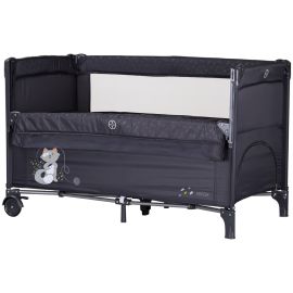 Patut pliabil Chipolino Relax anthracite cu laterala culisanta