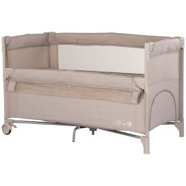Patut pliabil Chipolino Relax latte linen cu laterala culisanta