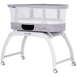 Patut cu leganare si cantar integrat Chipolino Sogno 2 in 1 grey