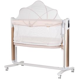 Leagan electric si patut pentru copii Chipolino Ultima cu laterala culisanta beige