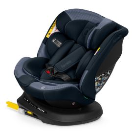 Scaun auto, Lionelo, Bastiaan Plus i-Size, 4 in 1, Protectie laterala, Cu spatar inclinabil in 6 pozitii, Cu tetiera reglabila in 12 pozitii, Rotire 360 grade, Top Tether, 0-36 Kg, 40-150 cm, Cu Isofix, Conform cu R129/04, Navy Blue