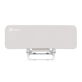 Protectie laterala pat, Lionelo, Lora, Pliabila, Sistem de blocare StandSafe, Geanta de transport inclusa, 105 x 45 cm, Bej