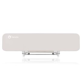 Bariera de protectie pentru pat, Lionelo, Lora XL, Pliabila, Sistem de blocare StandSafe, Geanta de transport inclusa, 150x46 cm, Conform cu BS 7972:2001+A1:2009, Bej