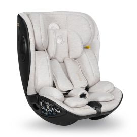 Scaun auto, Lionelo, Moxie Next, i-Size, 40-105 cm, Tetiera reglabila pe 8 trepte, Inclinare spatar in 5 pozitii, Carcasa ventilata, Din bambus, Protectie avansata, Husa detasabila, Conform cu R129, Bej
