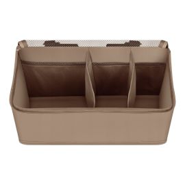 Organizator multifunctional, Lionelo, Sidepocket M, 43x15x23 cm, 3 compartimente, Universal, Constructie ranforsata, Bej