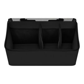 Organizator multifunctional, Lionelo, Sidepocket M, 43x15x23 cm, 3 compartimente, Universal, Constructie ranforsata, Negru