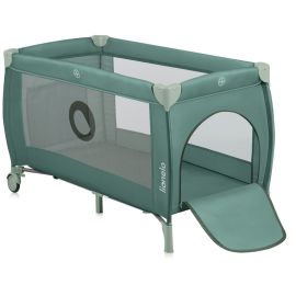 Patut pliant, Lionelo, Stefi Plus, Cu doua nivele, Cu intrare laterala cu fermoar, 2 roti, 120 x 60 cm, Conform cu standardul european de securitate EN 716, Verde Olive