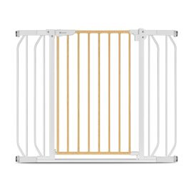 Poarta de siguranta, Lionelo, Truus Slim, Prin presiune, 105 cm, Conform cu standardul europeane de securitate EN1930, Gri/Natur