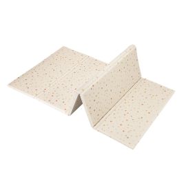 Covoras educativ, Lionelo, Zora, Din spuma XPE non-toxica, Cu doua fete, Suprafata antiderapanta, Dimensiune mare, 180x200 cm, Grosime 1.5 cm, Pliabil, Include geanta pentru transport, Bej