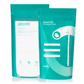 Pungi pentru stocare lapte, Lionelo, 30 buc, Fara BPA, 240 ml, Gradate, Rezistente la congelare si incalzire pana la 70 grade, Transparent/ Multicolor