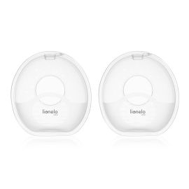 Colectoare san, Lionelo, 2 buc, 60 ml, fara BPA, Ergonomice, Compatibile cu orice sutien, Transparent