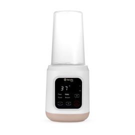 Incalzitor biberoane, Lionelo, ThermUp 3.0, 6 in 1, Incalzire, Decongelare, Sterilizare, Mentinerea temperaturii, 400 W, 35-100°C, Panou de comanda tactil, Fara BPA, Oprire automata, Placa de incalzire din teflon, Alb