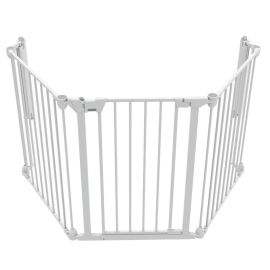 Tarc de siguranta modular cu 3 panouri, metal alb, Noma N94054  