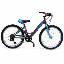 Bicicleta copii Polar Modesty, 24 inch, 6 viteze Shimano, frane V-Brake, Gri