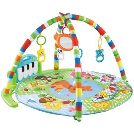 Covoras de joaca cu pian Chipolino Happy Cangaroo blue