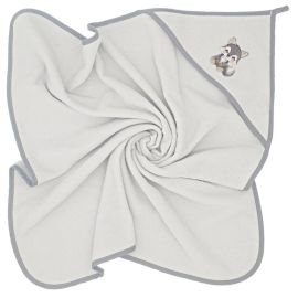 Prosop cu gluga, Qmini, Din bumbac, 80x80 cm, Grey