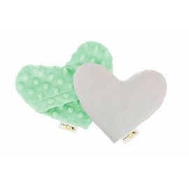 Pernuta anticolici, Qmini, Umpluta cu samburi de cirese, Cu doua fete, In forma de inima, Minky Mint