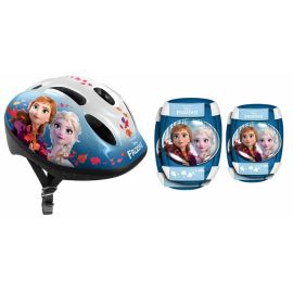 Combo set Disney Frozen, casca reglabila, genunchiere si cotiere, 3-6 ani, Stamp