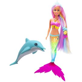 Papusa Simba Steffi Love Mermazing 39 cm cu 4 accesorii