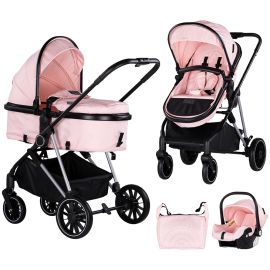 Carucior Chipolino Aura 3 in 1 pink marshmallow