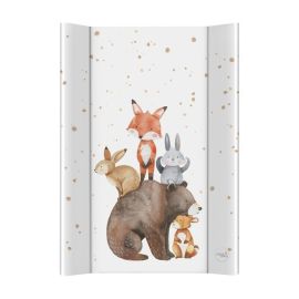 Saltea de infasat, Ceba Baby, Moale, Profilata, 50x70 cm, Pentru comode si masute de infasat, Fara BPA, Impermeabila, 0 luni+, Basic Forest Friends