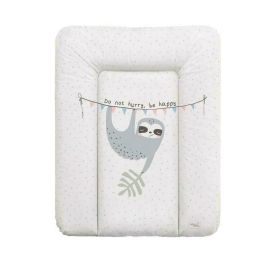 Saltea de infasat, Ceba Baby moale lenesul Candy Andy, Fara ftalati, 70 x 50 cm, Alb/Gri