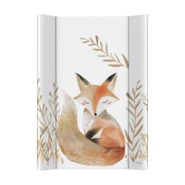 Saltea de infasat, Ceba Baby, Cu intaritura, 70x50 cm, Suprafata impermeabila, Pentru comode de infasat, masute sau patuturi, Fara ftalati, 0 luni+, Basic Red Fox