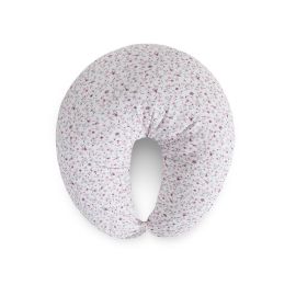 Perna pentru alaptat, Ceba Baby, Husa detasabila din bumbac, Cu puf siliconizat, 150x60x37 cm, Oeko-Tex Standard 100, Basic Forget-me-not