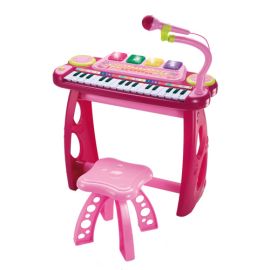 Orga electronica cu microfon, scaunel si suport Pink Bontempi