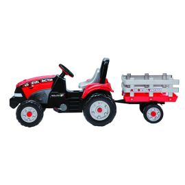 Tractor Peg Perego Maxi Diesel, w/trailer, 2 ani +, Rosu / Negru