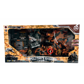 Set Militar „Military Base” cu Vehicule, Avion și Figurine