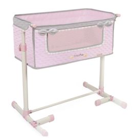Patut co-sleeper pentru papusi, reglabil pe inaltime, colectia Sophie, Roz