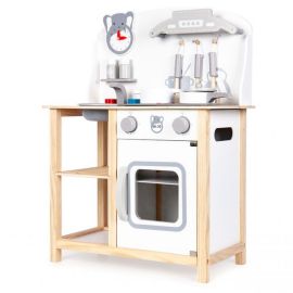 Bucatarie din lemn Ecotoys cu sunete + accesorii bucatarie CA12015