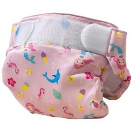 Scutec reutilizabil pentru inot bebelusi, roz, Marimea 1, 4 - 9 kg, Freds Swim Academy