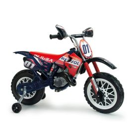 Motocicleta electrica pentru copii, 6V, licentiat Repsol, tip cross, cu roti ajutatoare, 3-6 ani