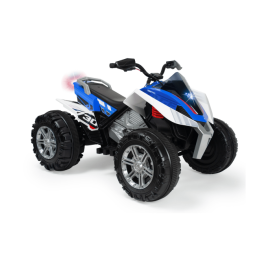 ATV electric pentru copii, Injusa, Quad Rage, 12V, model silentios, pornire cu cheie, frana electrica, 3 ani+