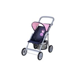 Carucior pentru papusi, Knorr Toys, Liba, maner reglabil pe inaltime, 54x35x44 cm, 3 Ani+, Princess Blue