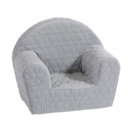 Fotoliu pentru copii, Knorr Toys, matlasat, umplutura din spuma moale, husa bumbac 100% detasabila si lavabila, 51 x 34 x 42 cm, 9 Luni+, Cosy Geo Grey