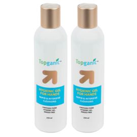 Set 2 x Gel igienic pentru maini cu aloe Topganic, 250ml