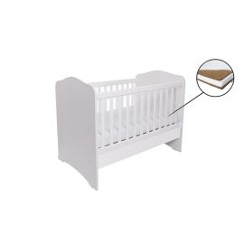 Patut VESSANTI Como fara sertar - Alb + Saltea Cocos 10 cm