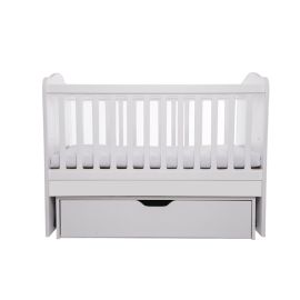 Patut VESSANTI Como Balansoar - Alb + Saltea cocos confort 120 x 60 x 12 cm