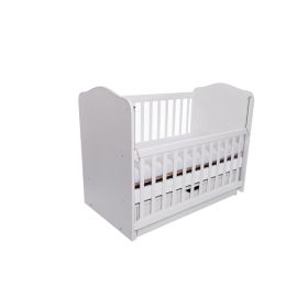 Patut VESSANTI Como Balansoar culisant - Alb + Saltea cocos confort 120 x 60 x 12 cm